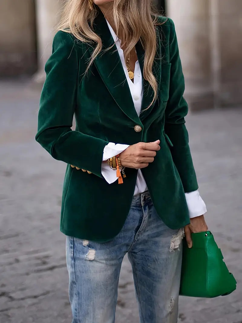 BLAZER EN AANPASSING MET GOUDE KNOPEN VOOR VROUWEN