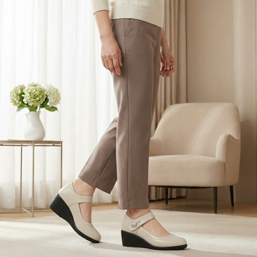 KLASSIEKE SCHOENEN MET HALFHOGE HAK VOOR VROUWEN