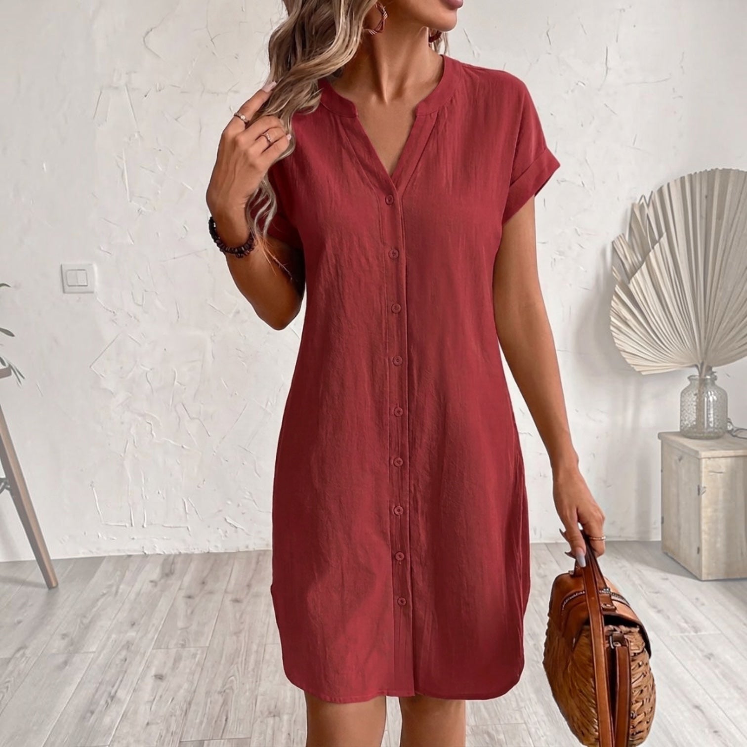 SHIRTJURK MET V-HALS VOOR VROUWEN