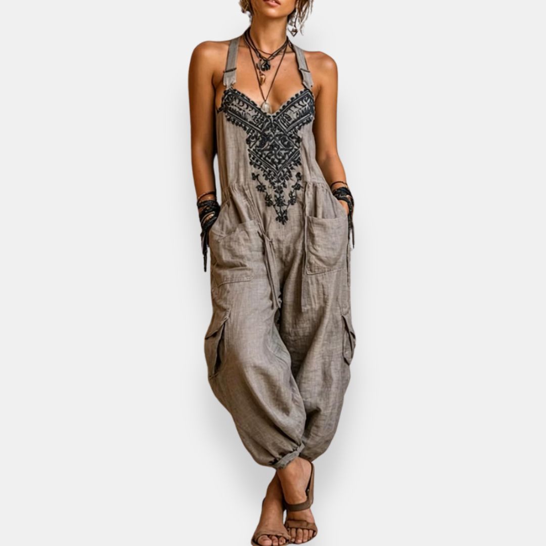 BOHEMIAN GEBORDUURDE JUMPSUIT VOOR VROUWEN