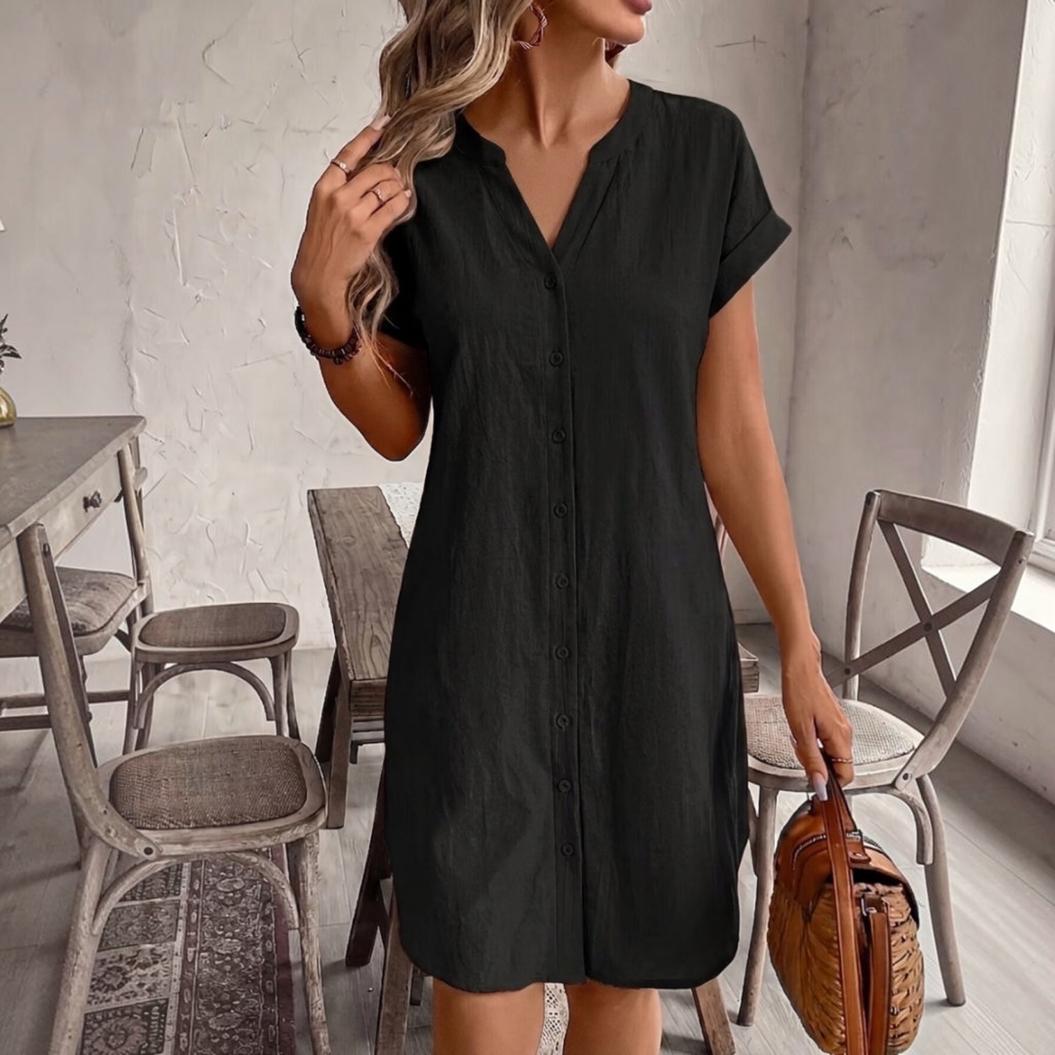 SHIRTJURK MET V-HALS VOOR VROUWEN