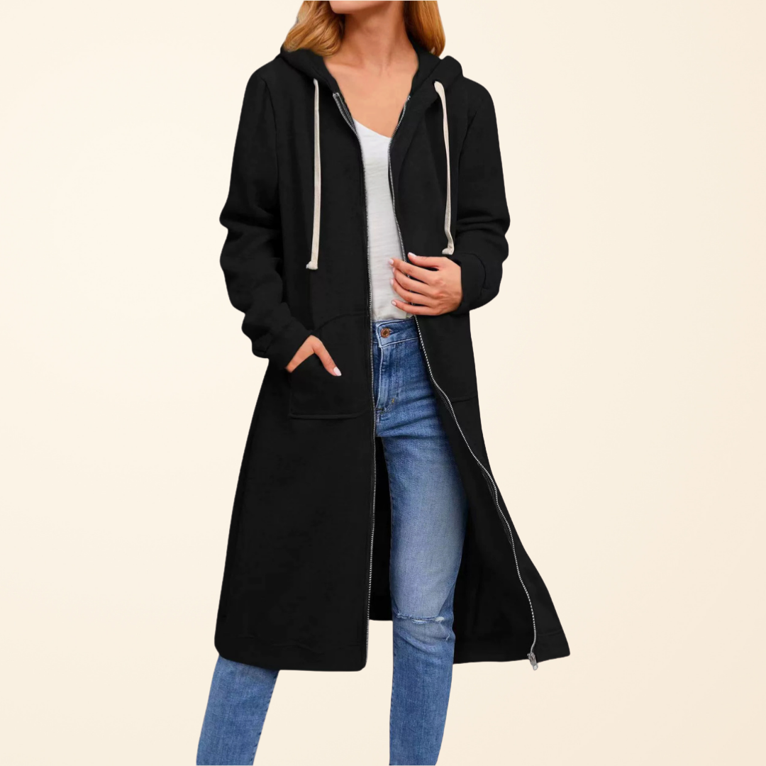 LANG ZIPPER VEST VOOR VROUWEN