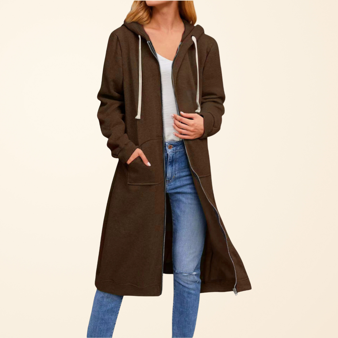 LANG ZIPPER VEST VOOR VROUWEN