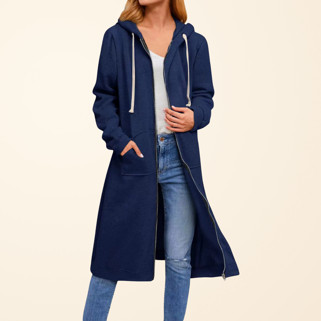 LANG ZIPPER VEST VOOR VROUWEN