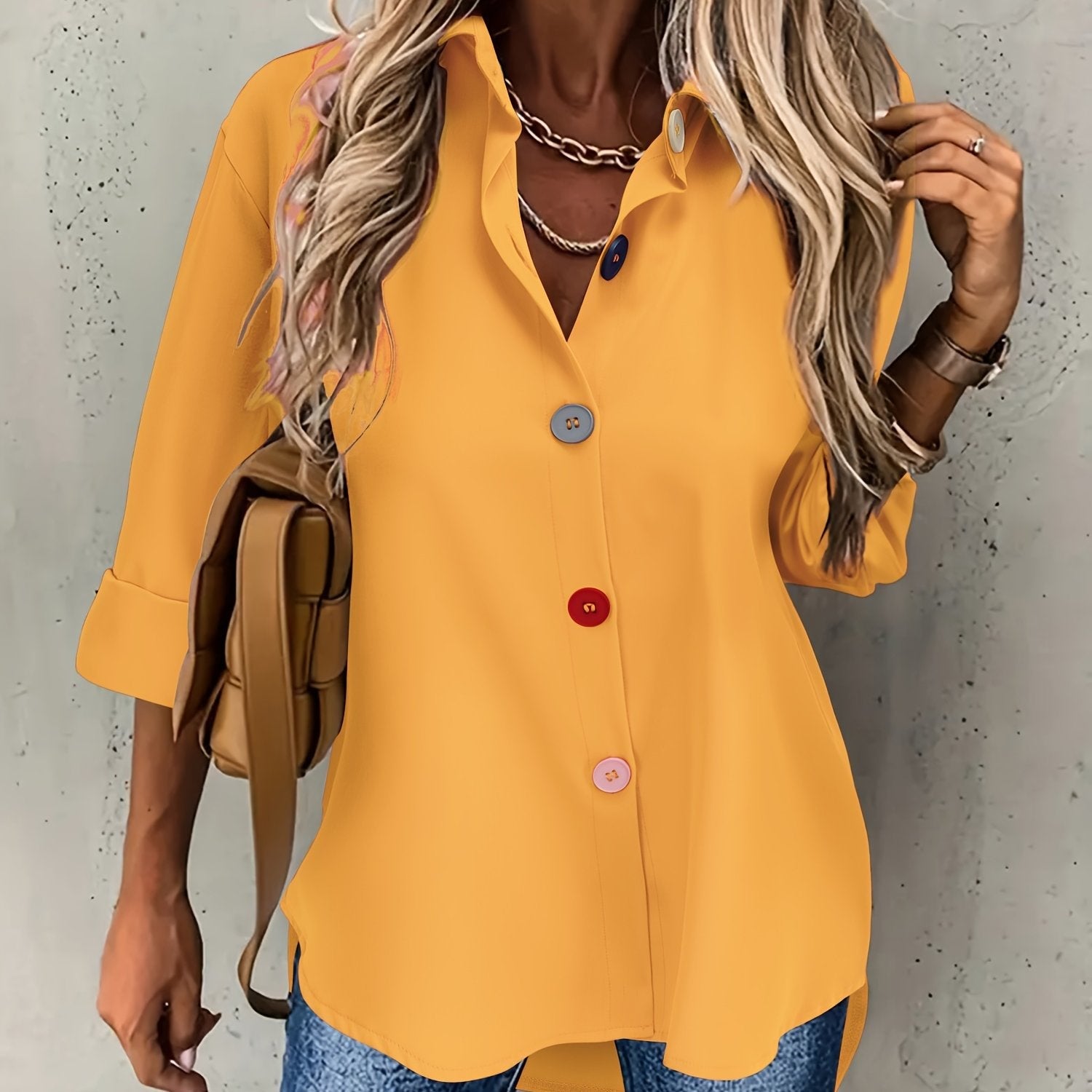 CHIQUE BLOUSE MET KNOPEN VOOR VROUWEN