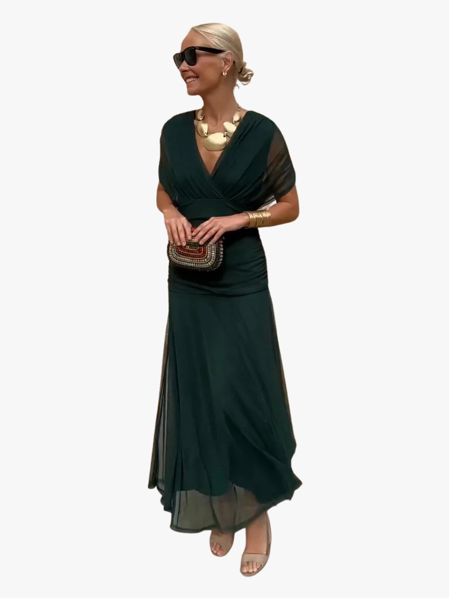 ELEGANTE GEDAPEERDE JURK VOOR VROUWEN