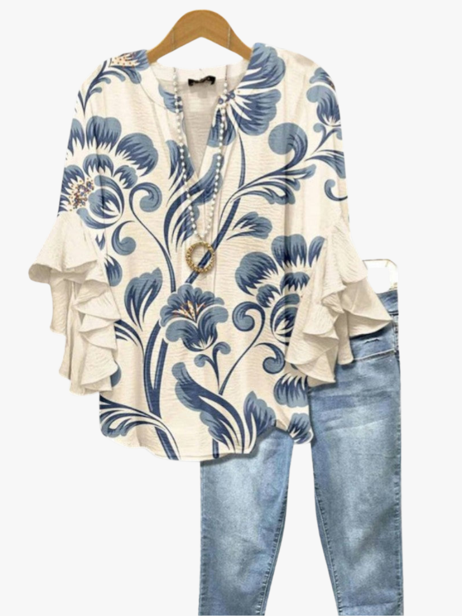 BLOUSE MET VOLANTEN VOOR VROUWEN