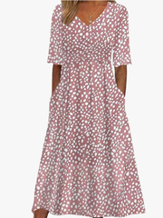 MIDILANGE POLKAJURK VOOR VROUWEN