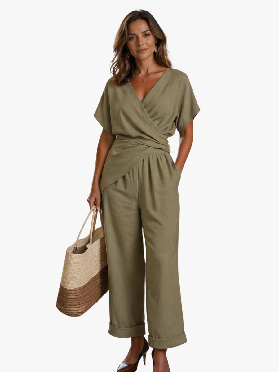 TWEEDELEN DRAPÉ SET VOOR VROUWEN