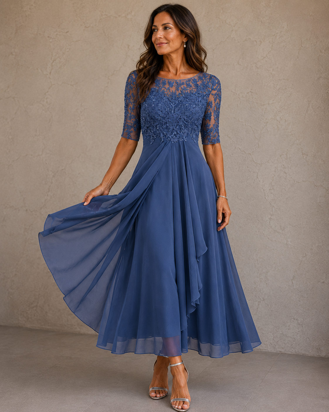 ELEGANTE CHIFFON JURK VOOR VROUWEN