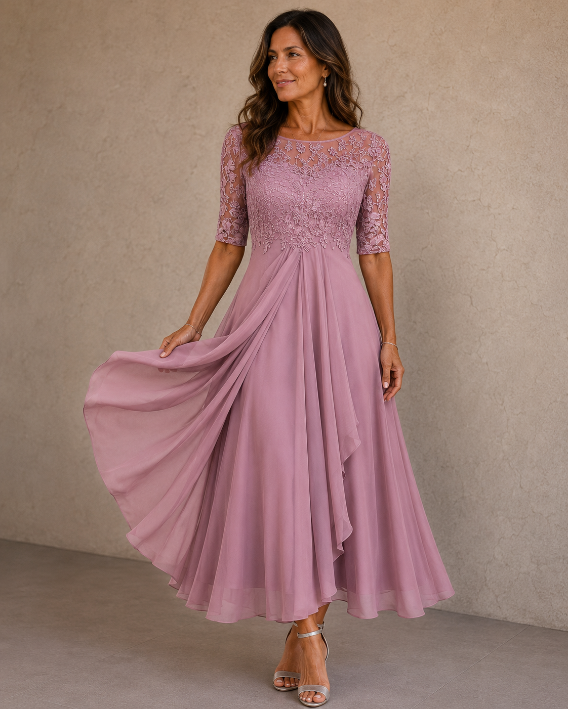 ELEGANTE CHIFFON JURK VOOR VROUWEN