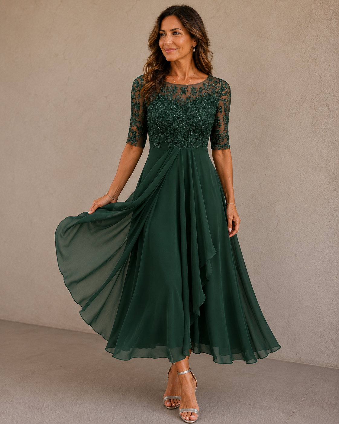 ELEGANTE CHIFFON JURK VOOR VROUWEN