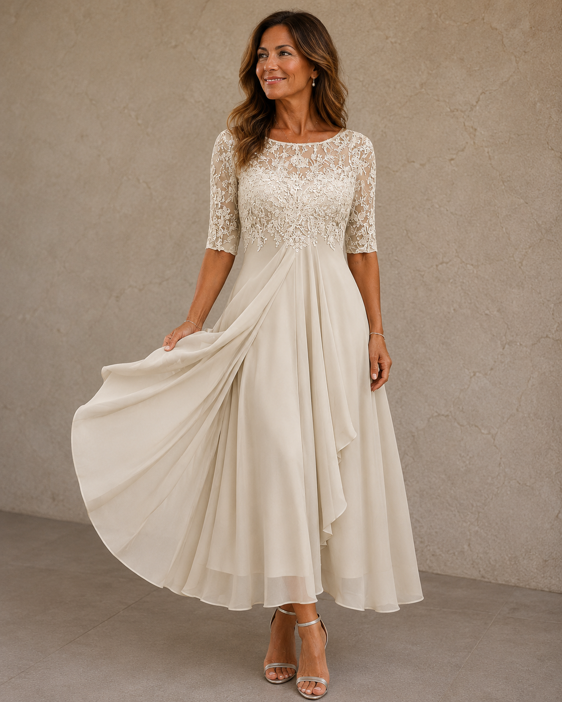 ELEGANTE CHIFFON JURK VOOR VROUWEN