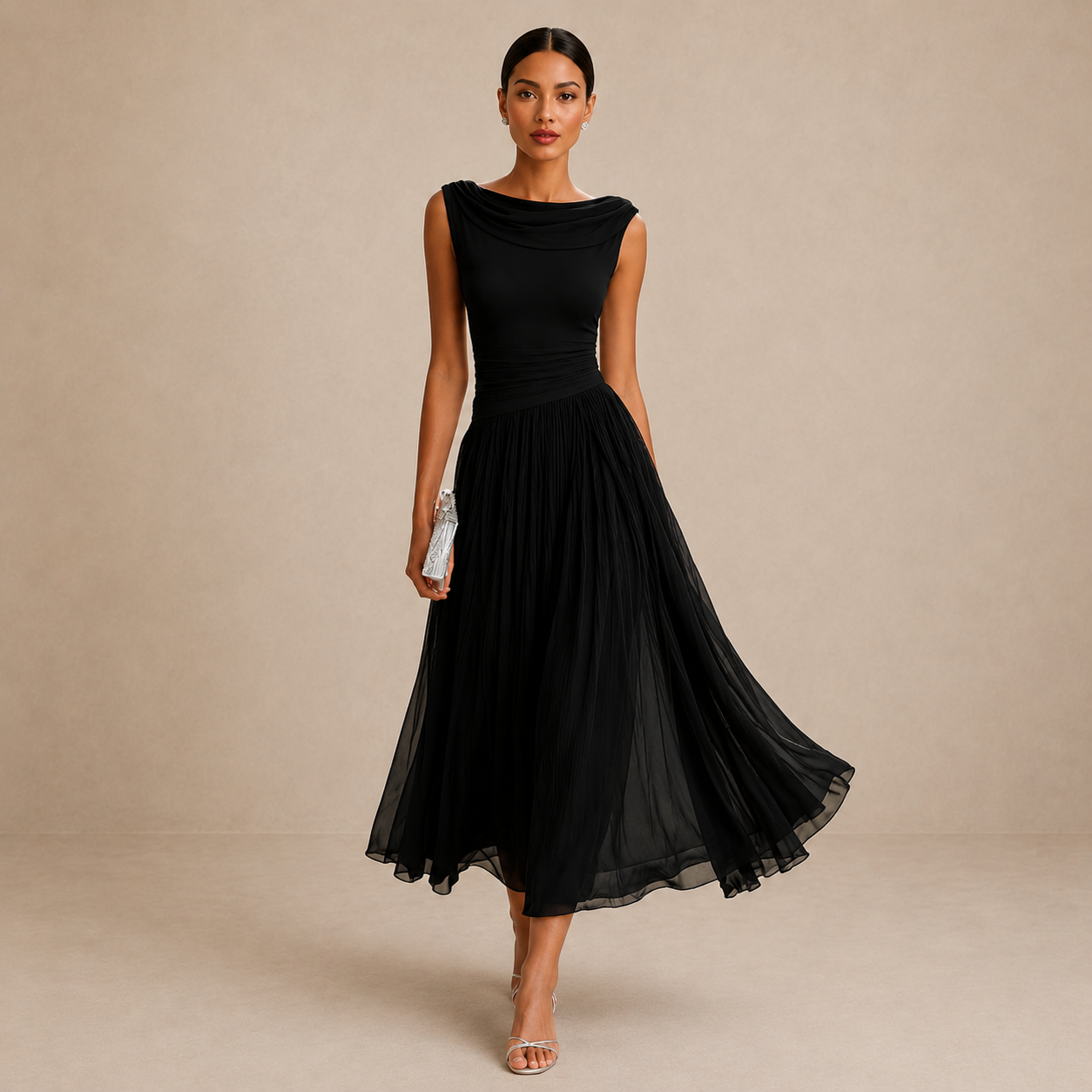 ELEGANTE CHIQUE MIDI JURK VOOR VROUWEN