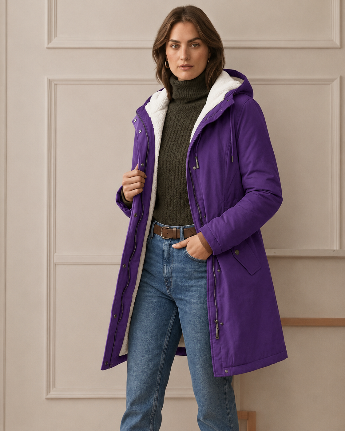 WINTERPARKA MET FLEECEVOERING VOOR VROUWEN