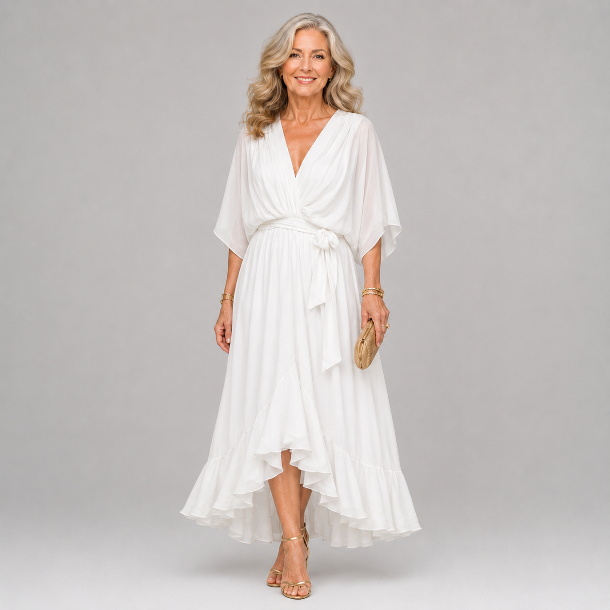 ELEGANTE MAXI DRAPÉE JURK VOOR VROUWEN