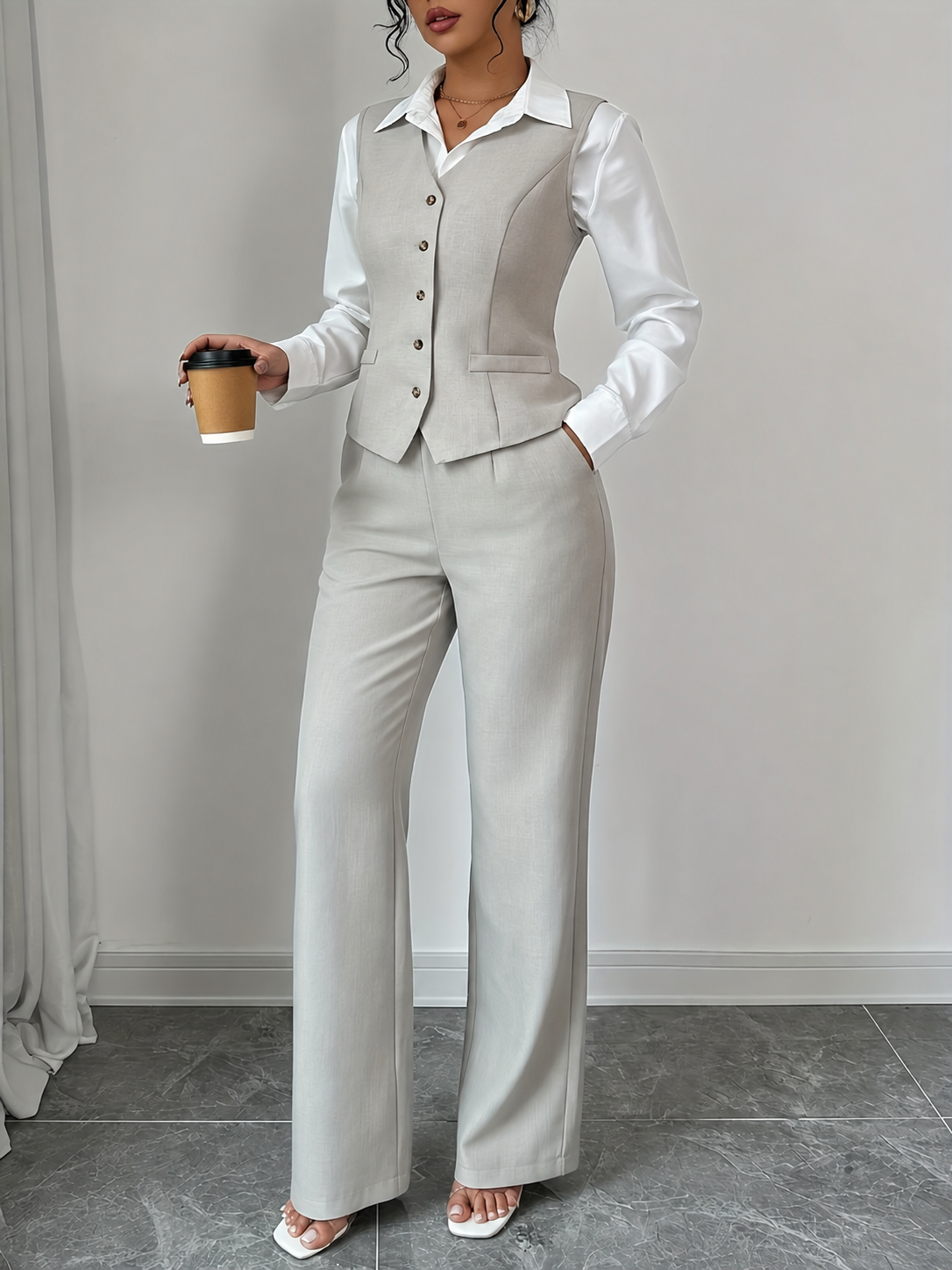 ELEGANTE JAS EN BROEK SET VOOR VROUWEN