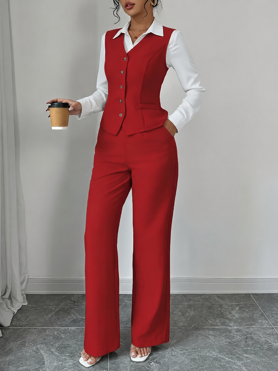 ELEGANTE JAS EN BROEK SET VOOR VROUWEN
