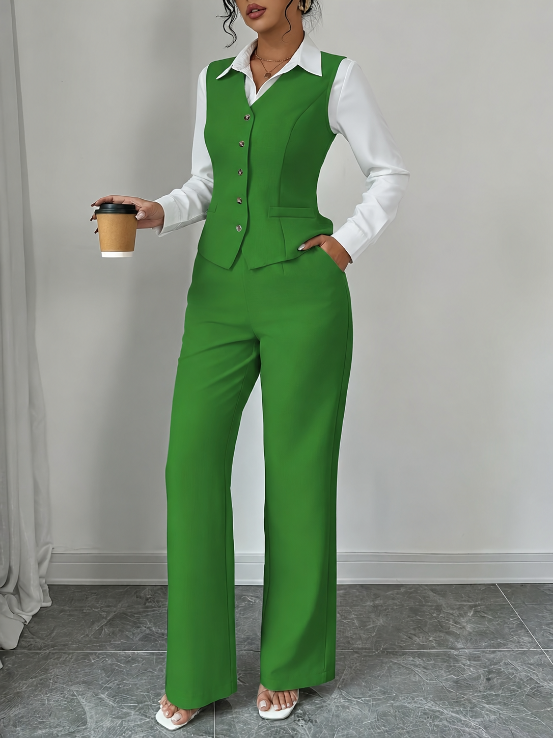 ELEGANTE JAS EN BROEK SET VOOR VROUWEN