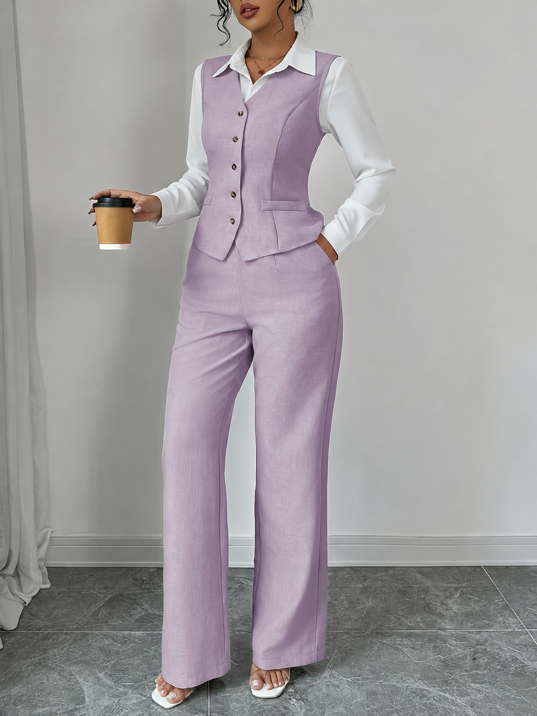 ELEGANTE JAS EN BROEK SET VOOR VROUWEN