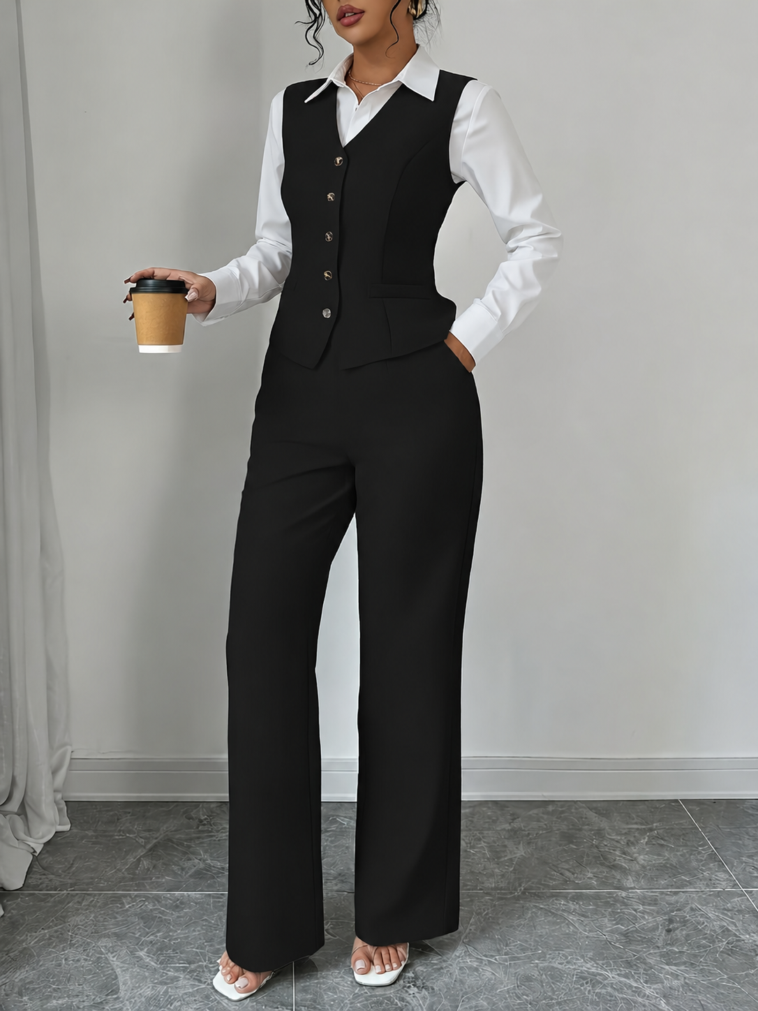 ELEGANTE JAS EN BROEK SET VOOR VROUWEN