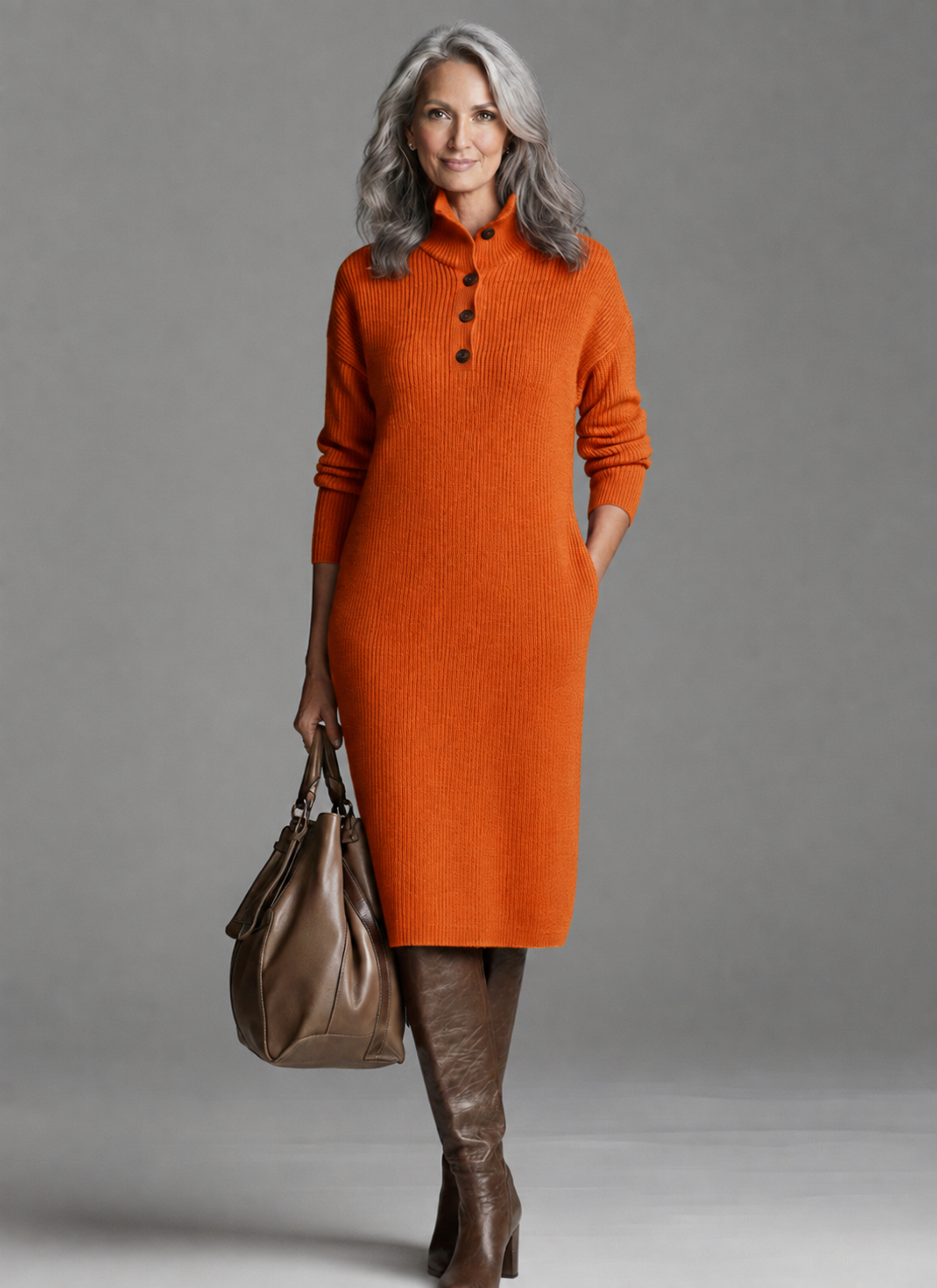 MIDILANGE RIBBELJURK VOOR VROUWEN