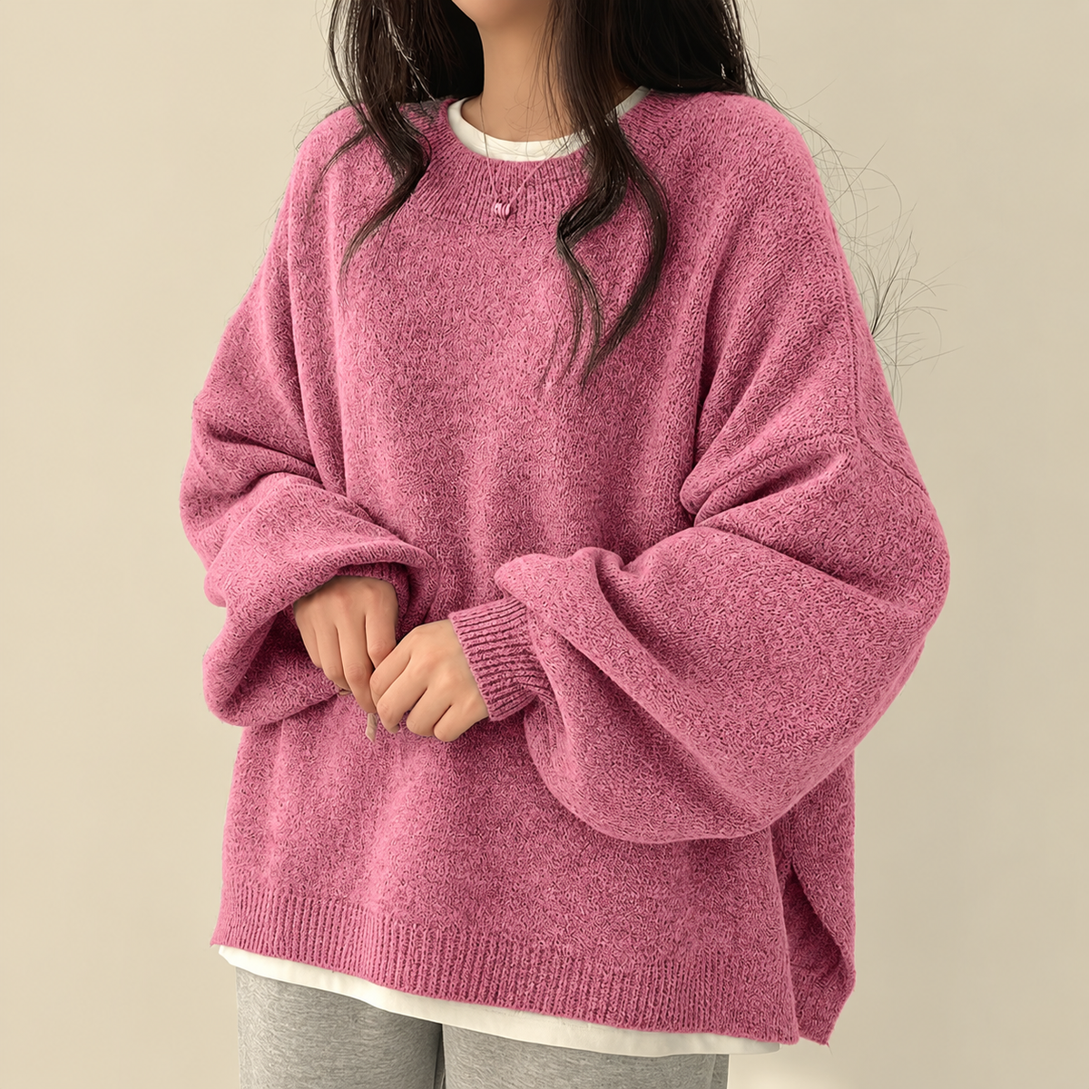 PULL MET RONDE HALS VOOR VROUWEN