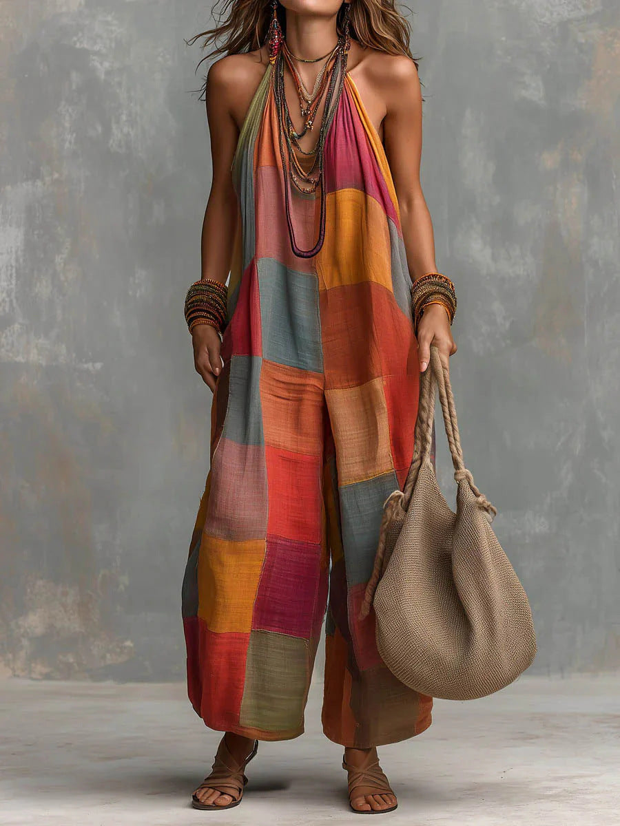 BOHEMISCHE PATCHWORK JUMPSUIT VOOR VROUWEN