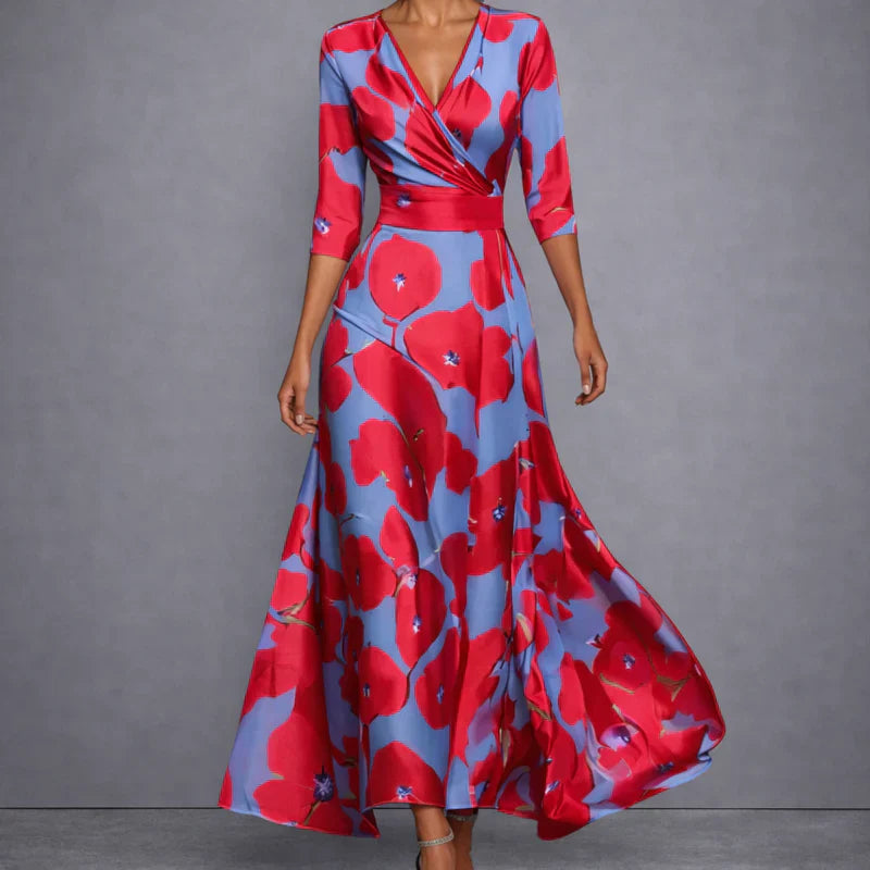 KLEURRIJKE MAXI-JURK VOOR VROUWEN