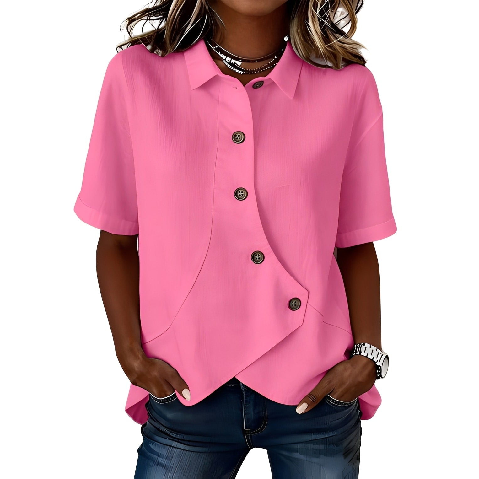 LINNENMIX SHIRT VOOR VROUWEN