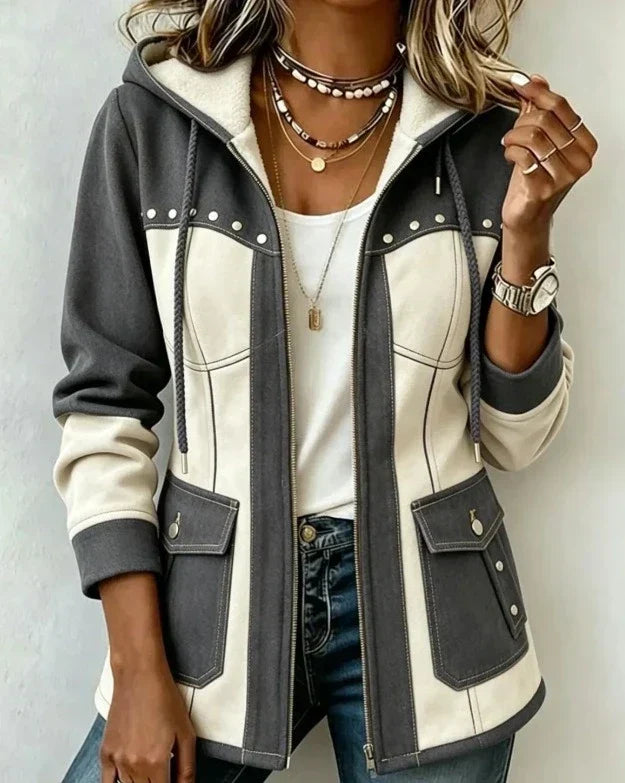 CONTRASTERENDE HOODIE VOOR VROUWEN