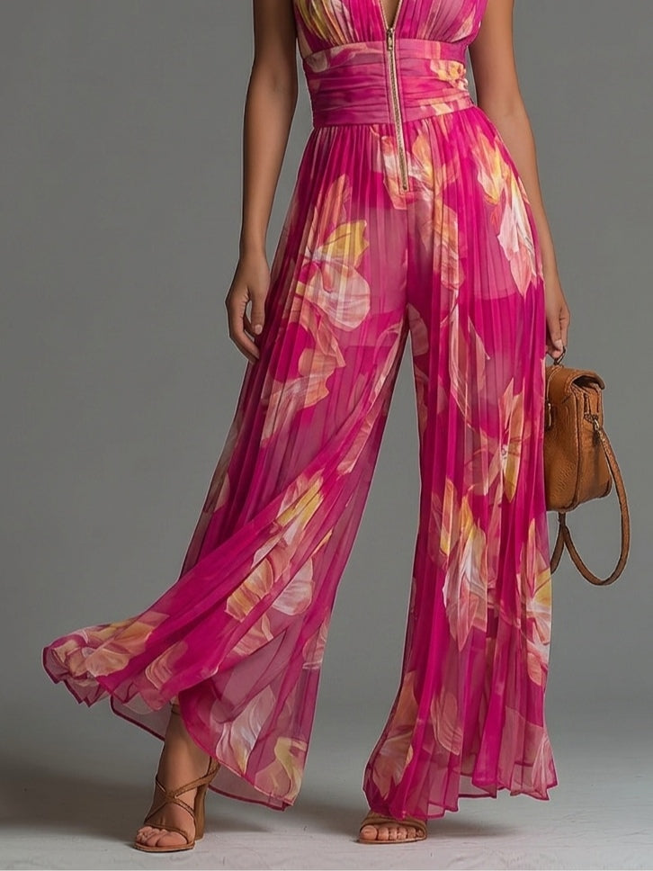 STIJLVOL BLOEMIGE JUMPSUIT VOOR VROUWEN