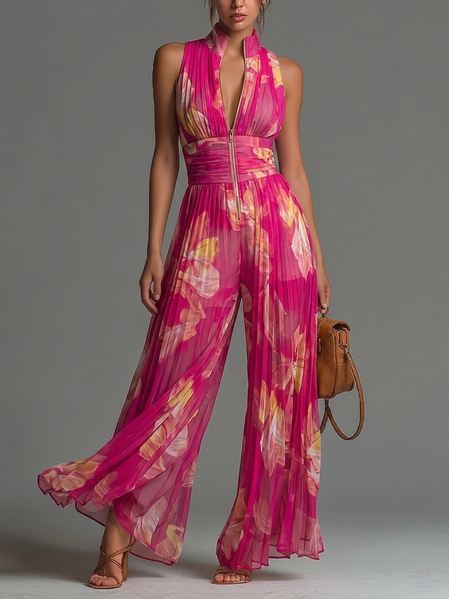 STIJLVOL BLOEMIGE JUMPSUIT VOOR VROUWEN