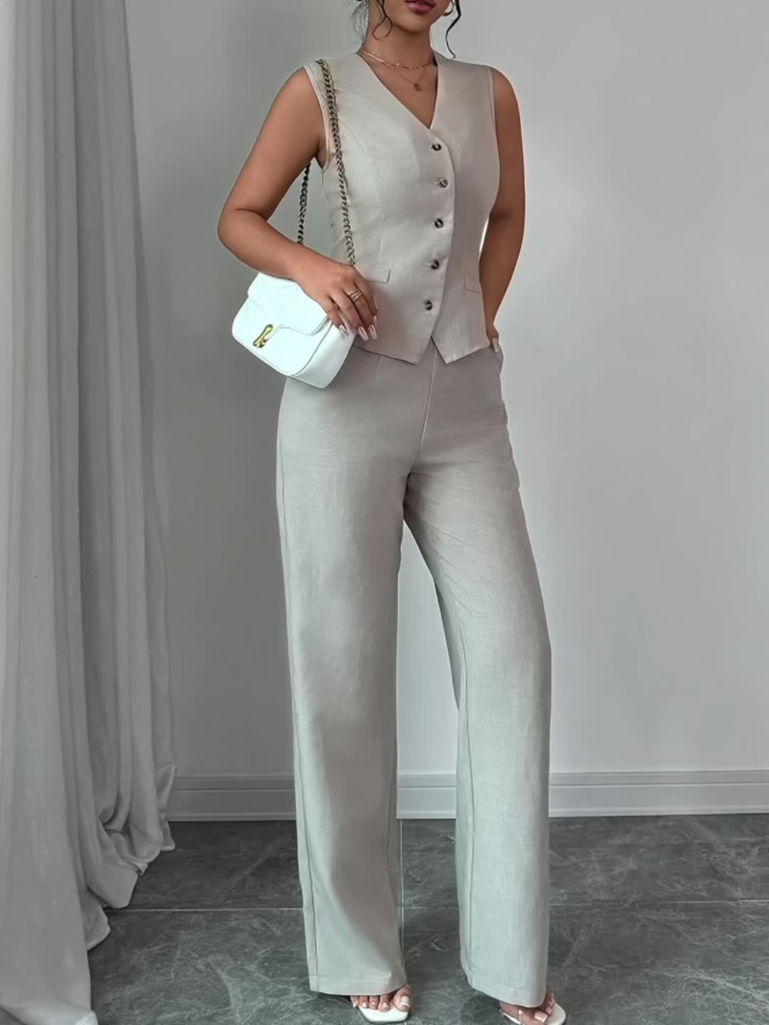 ELEGANTE JAS EN BROEK SET VOOR VROUWEN