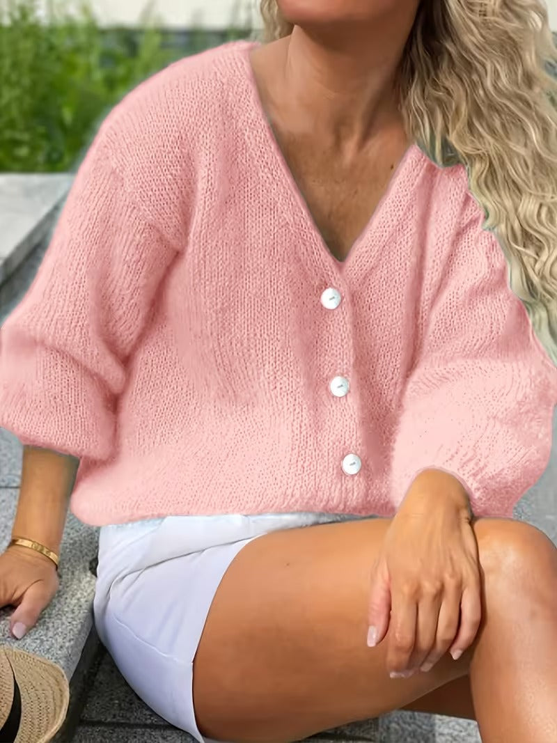 KLASSIEKE V-HALS GILET MET KNOPEN VOOR VROUWEN