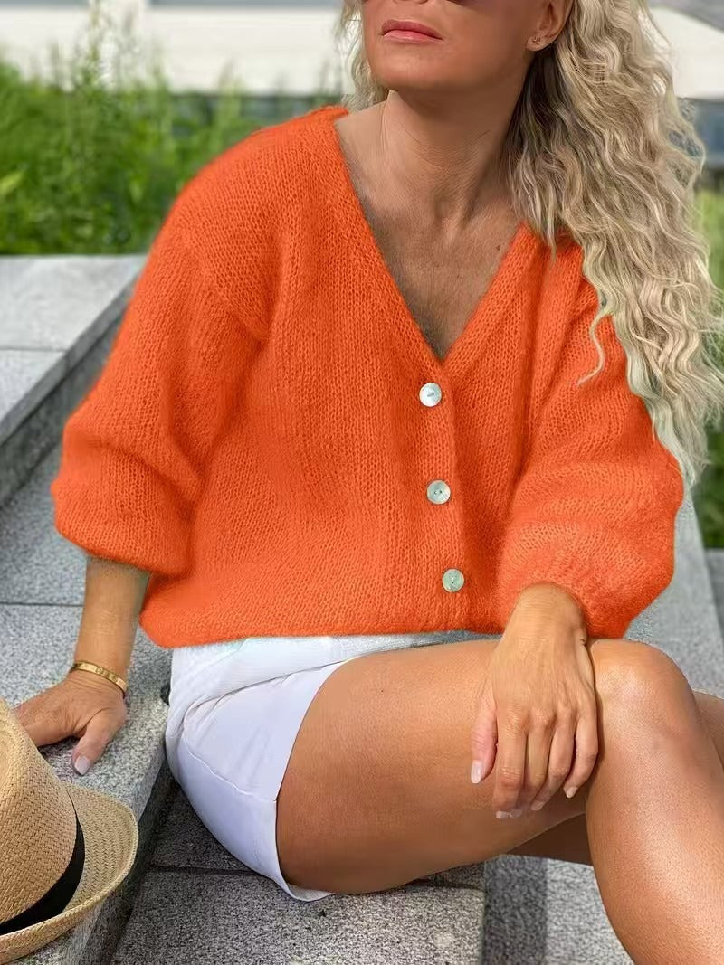 KLASSIEKE V-HALS GILET MET KNOPEN VOOR VROUWEN