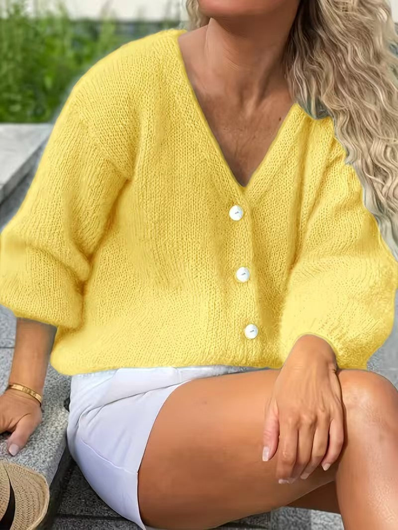 KLASSIEKE V-HALS GILET MET KNOPEN VOOR VROUWEN