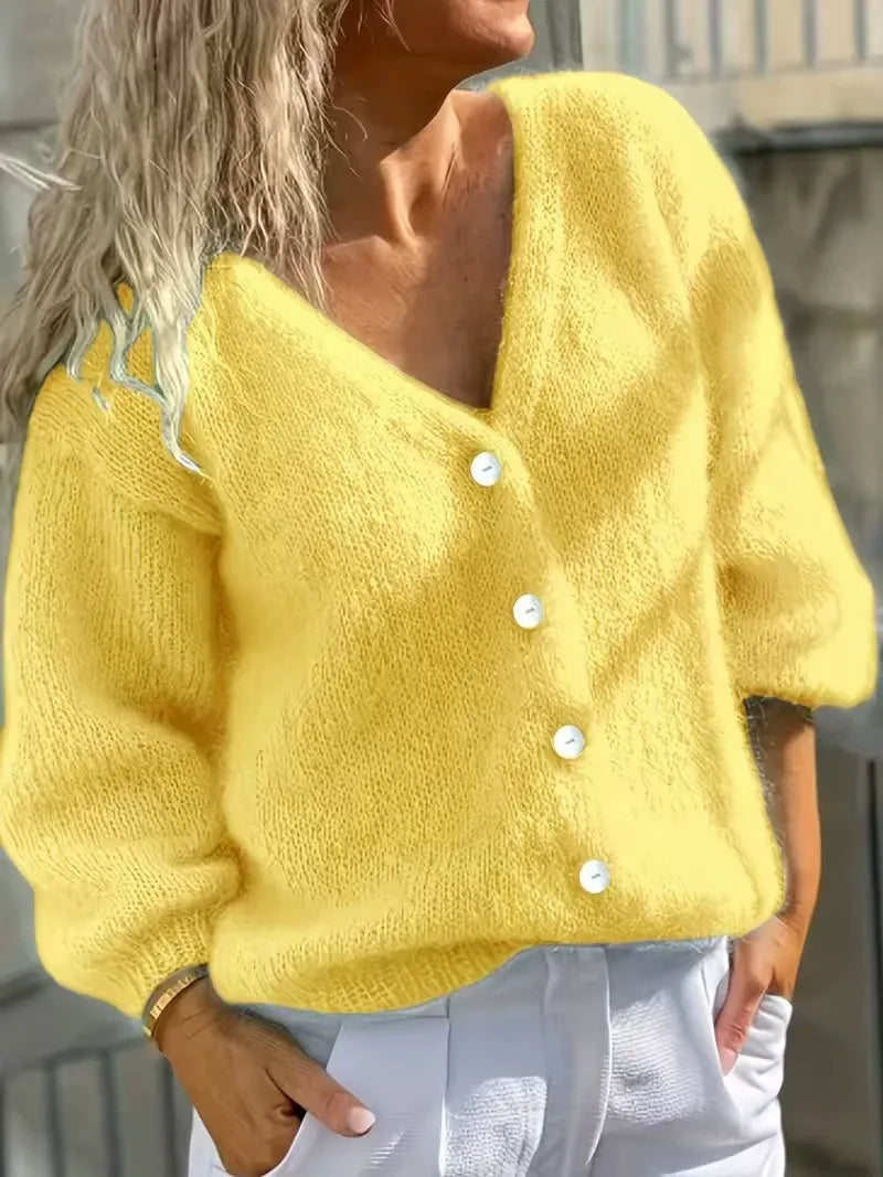 KLASSIEKE V-HALS GILET MET KNOPEN VOOR VROUWEN