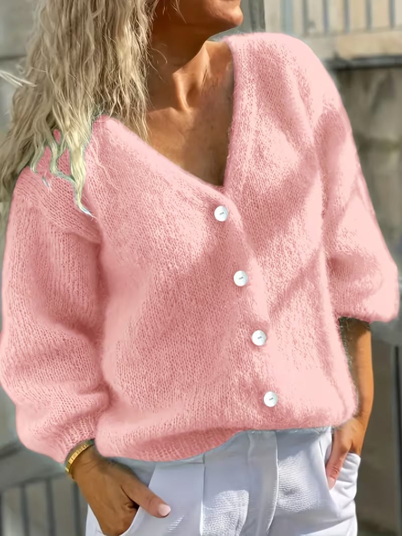 KLASSIEKE V-HALS GILET MET KNOPEN VOOR VROUWEN