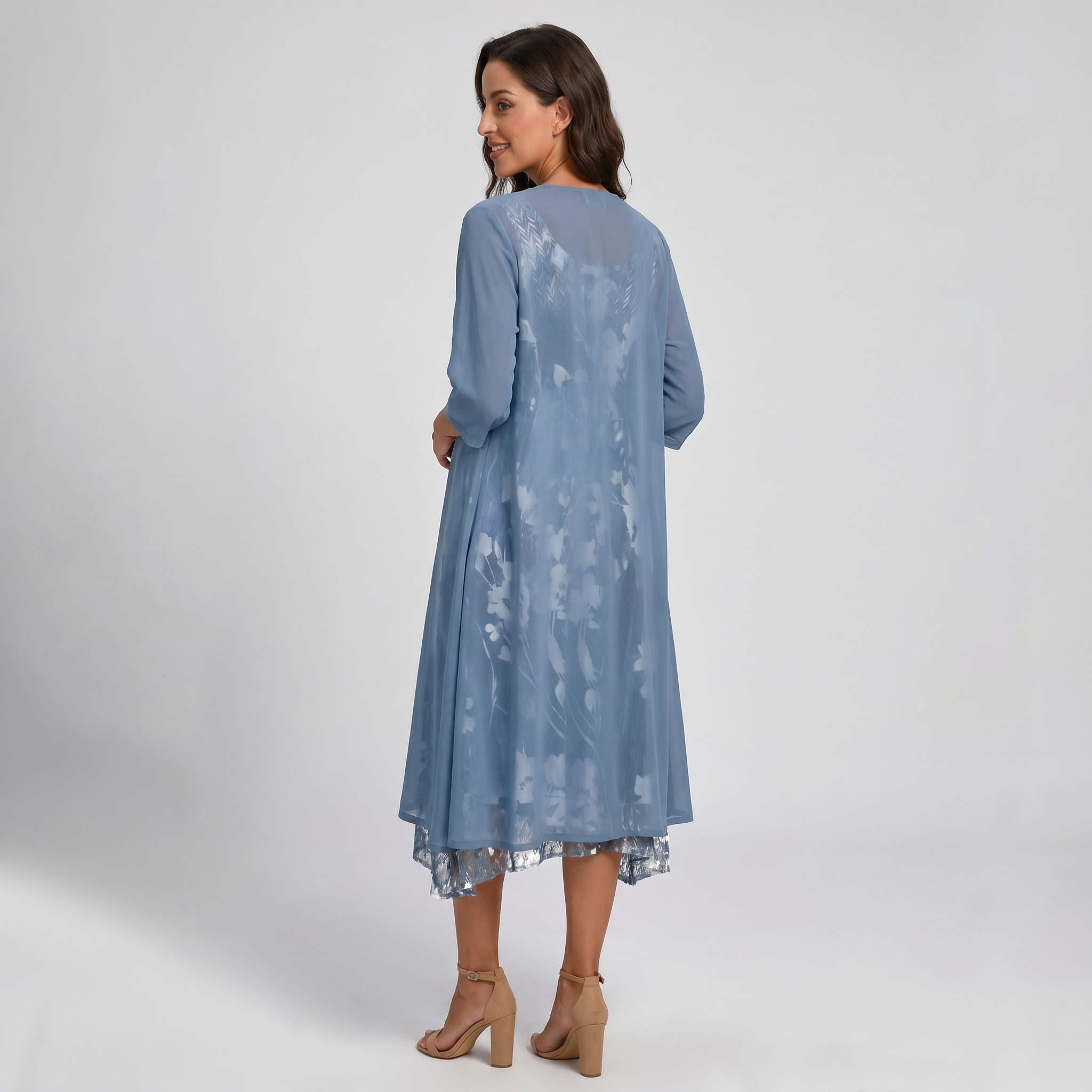 GELAAGD MIDI-JURK VOOR VROUWEN