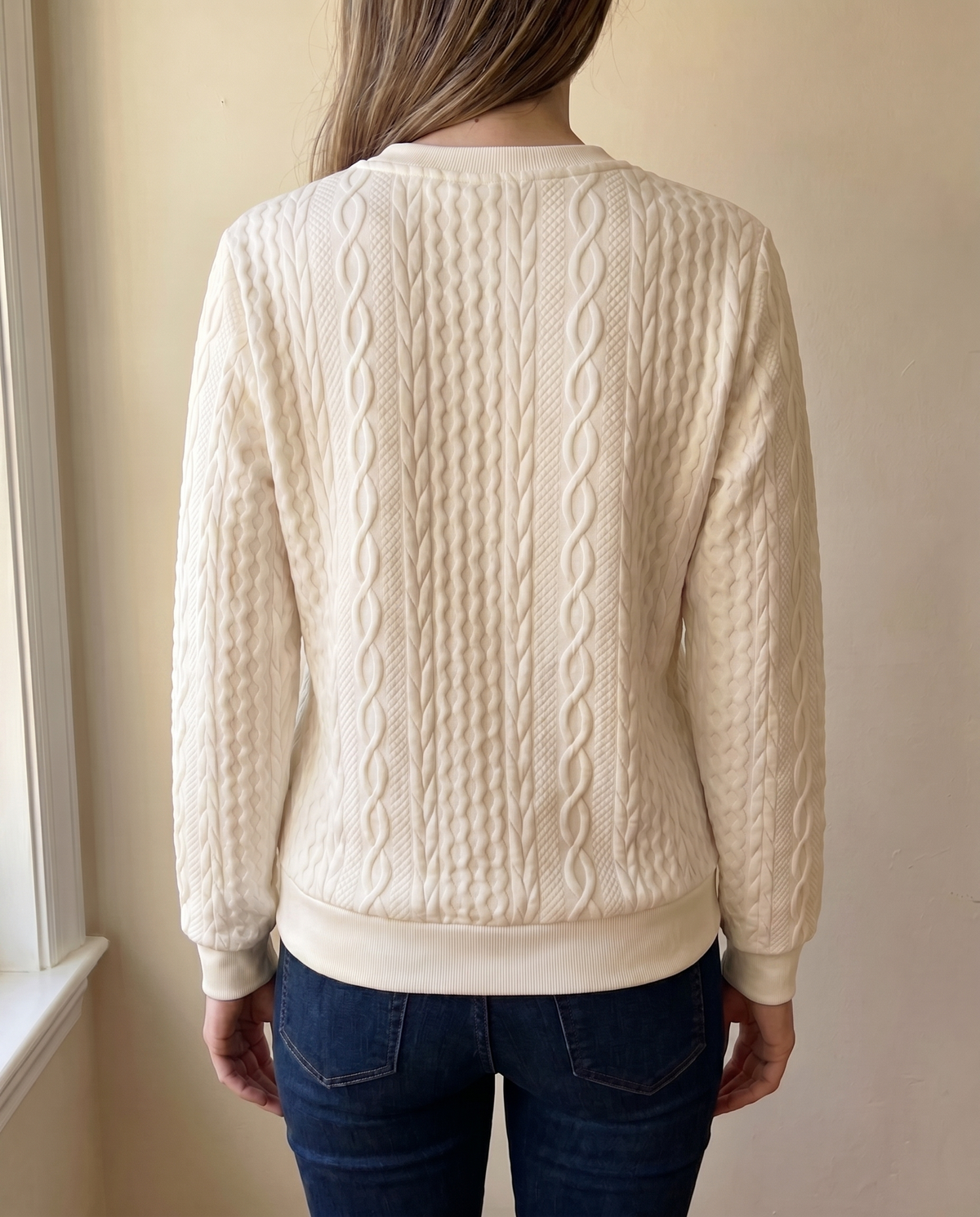GESTRUCTUREERDE ZIP TRUI VOOR VROUWEN
