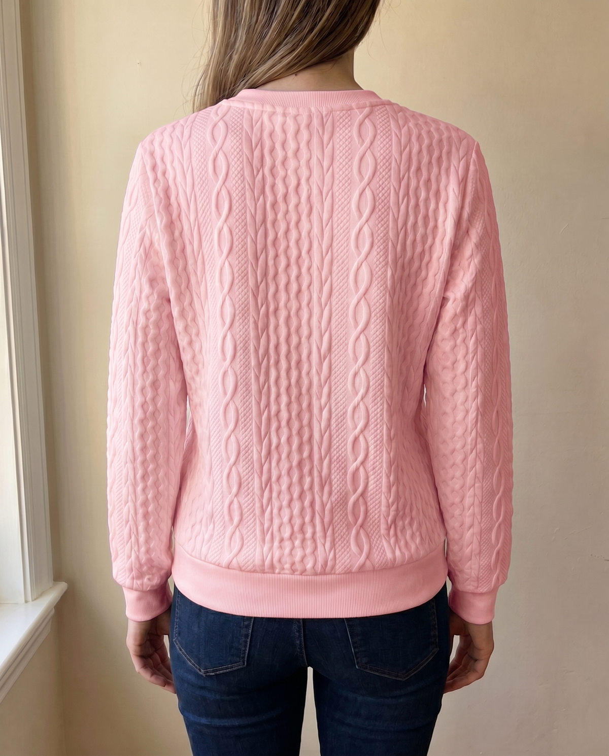 GESTRUCTUREERDE ZIP TRUI VOOR VROUWEN